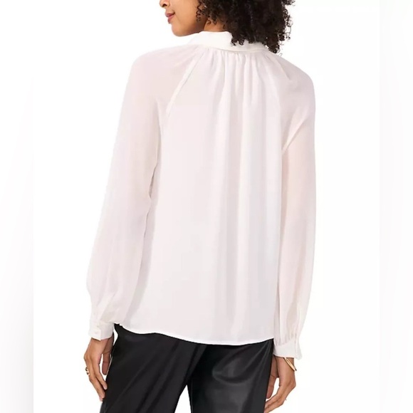 NEW Plus Size Vince Camuto Womens SplitNeck RaglanSmock Cuff Sleeve Ivory $89 - Picture 2 of 10